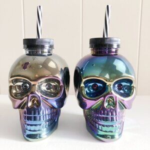 Metallic Skull Water Bottles